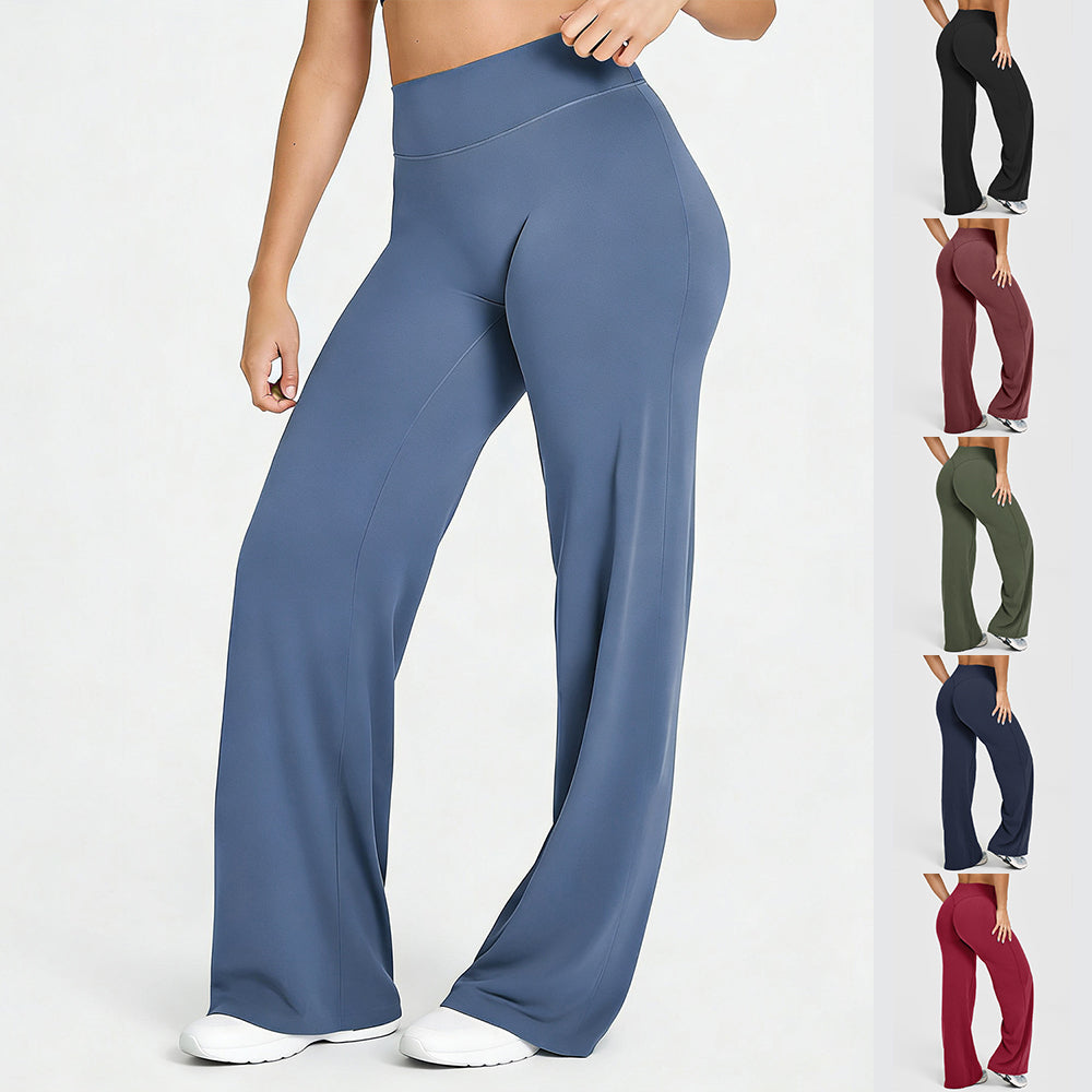 Pantalon de yoga droit pour femme, pantalon de sport et de fitness