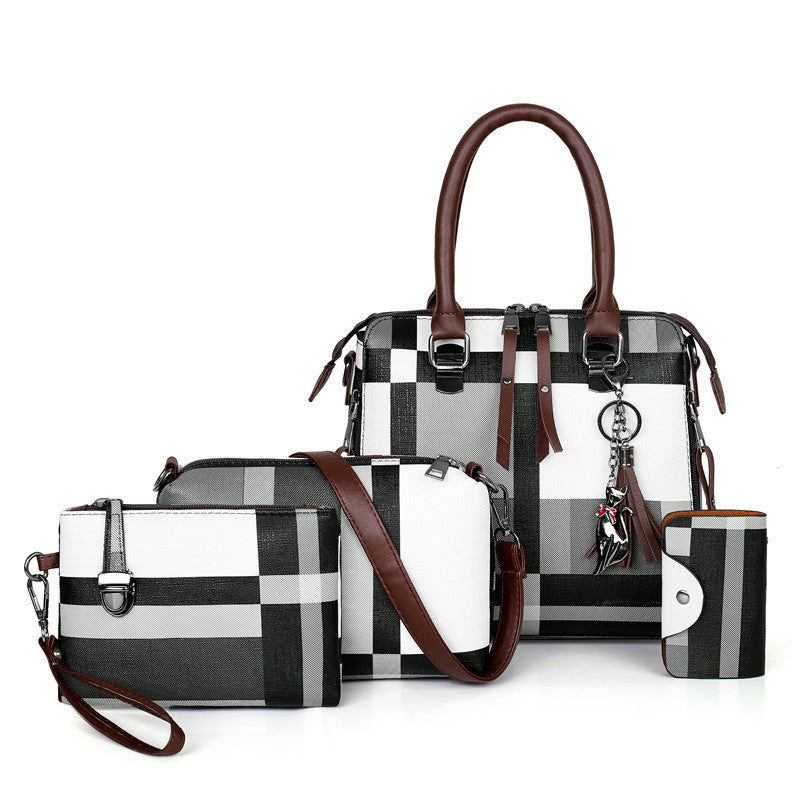 Women's Fabric Shoulder Bag – Multi-Function Tote & Crossbody Handbag