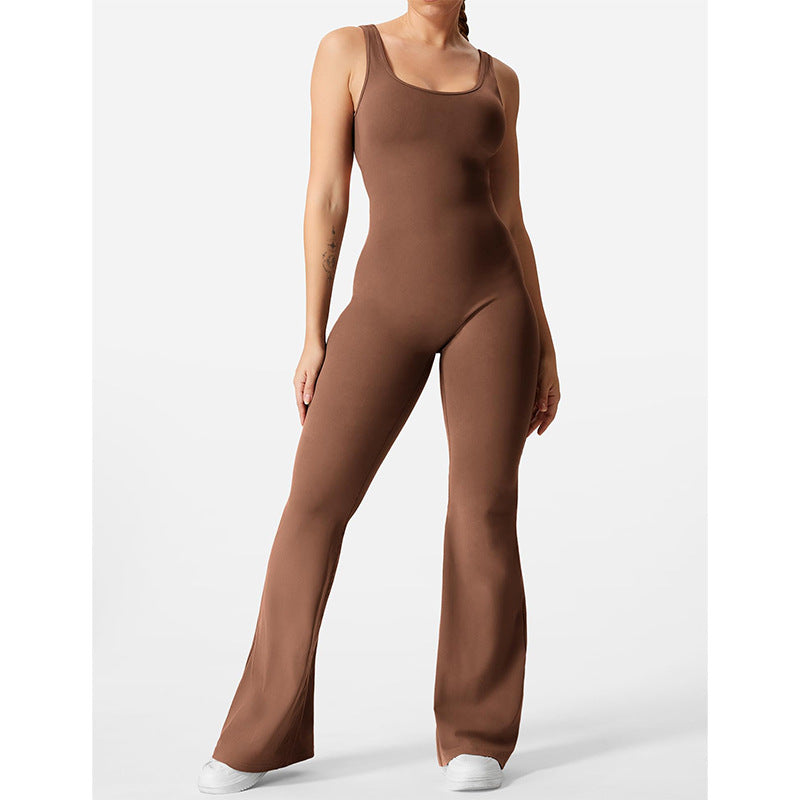 Women's Backless Yoga Jumpsuit – Slim Fit Hip Lift Activewear