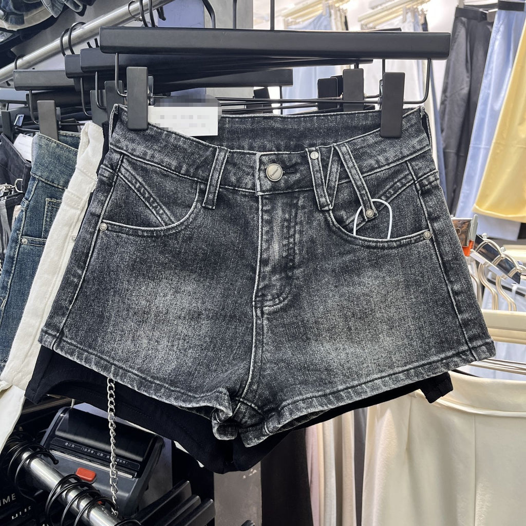 Women's High Waist Slim Fit Hot Pants – Sweet & Spicy Denim Shorts | 3 Colors