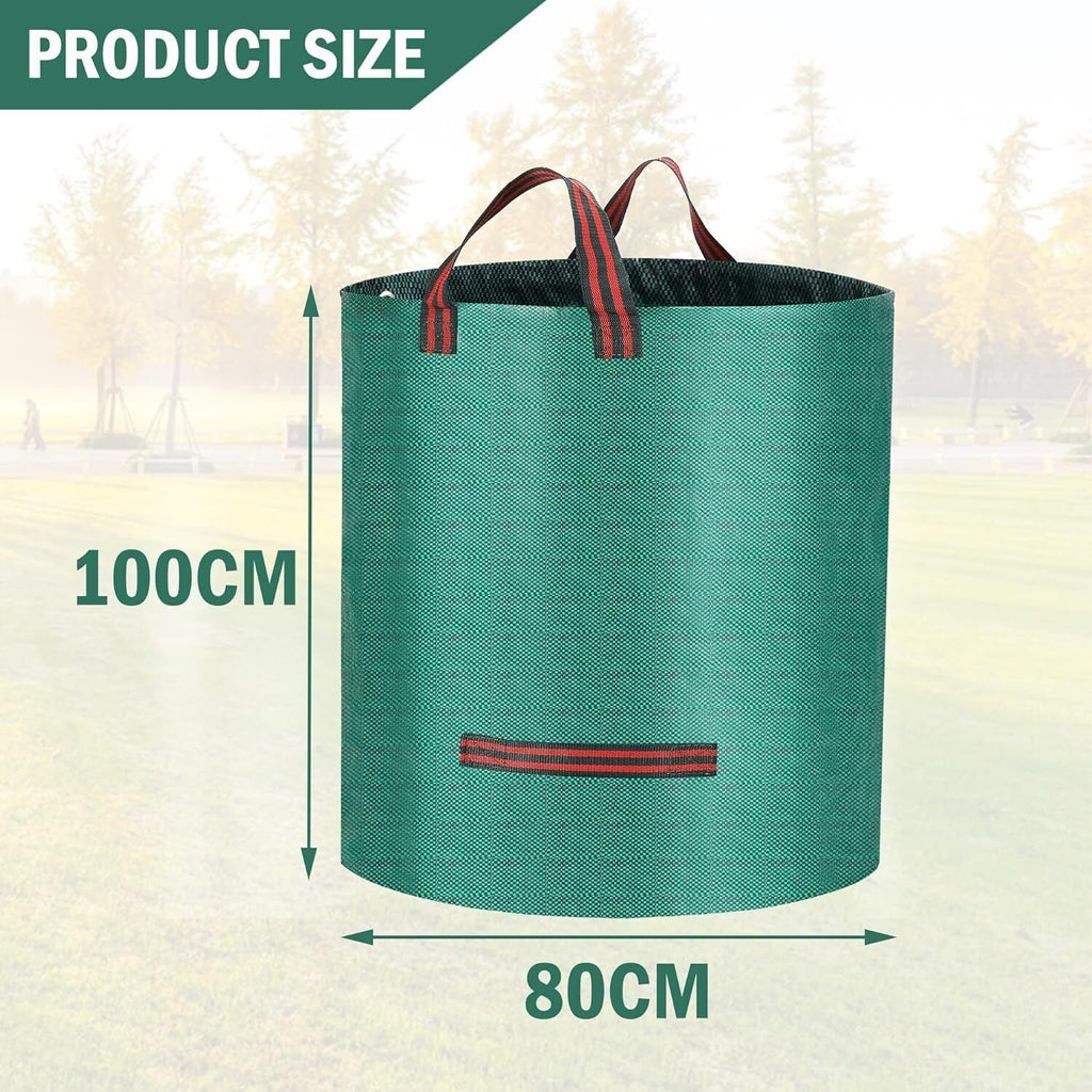 2 500L Heavy Duty Garden Waste Bags With Handles, Reusable Construction Bags UK