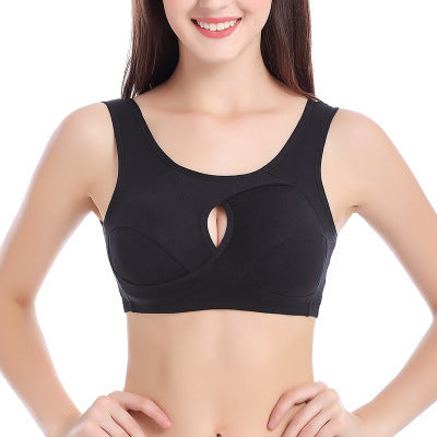 Plus Size Wire-Free Cotton Bra With Removable Padding