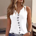 Women's Floral Print Sleeveless Loose Top Green – AdriaPulse