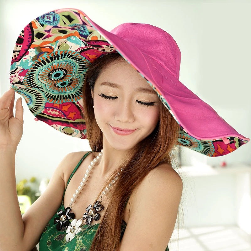 Women's Cotton Visor Beach Hat – Lightweight Open-Crown Sun Visor Cap