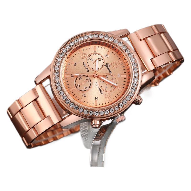 Women's Roman Numeral Quartz Watch Round Dial – Rose Gold Rome | AdriaPulse
