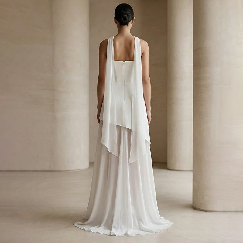Women's Strapless Chiffon A-Line Dress AdriaPulse
