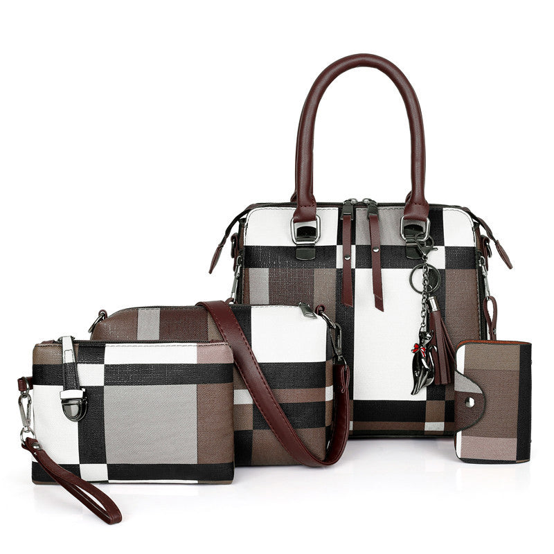 Women's Fabric Shoulder Bag – Multi-Function Tote & Crossbody Handbag