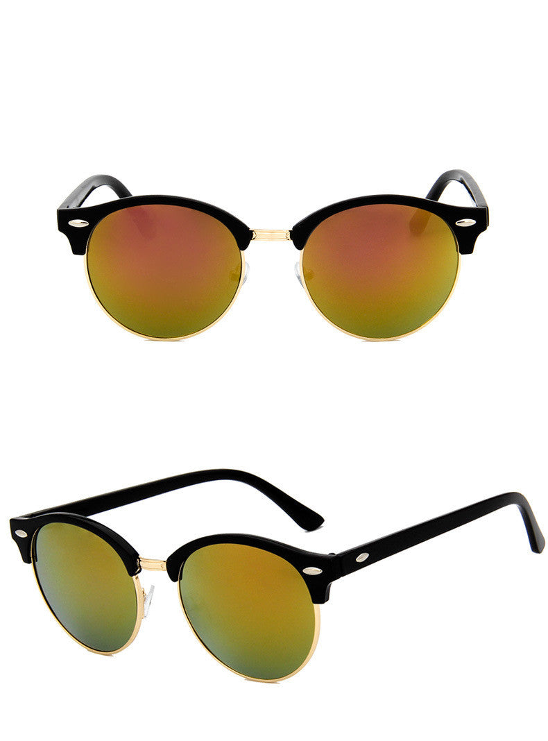 Retro Metal Sunglasses | UV400 Resin Lens – 9 Mercury Colors