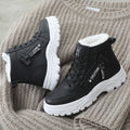 Fleece Lace-Up Winter Boots Women's Warm Plush High-Top Shoes – AdriaPulse