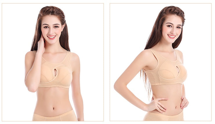 Plus Size Wire-Free Cotton Bra With Removable Padding