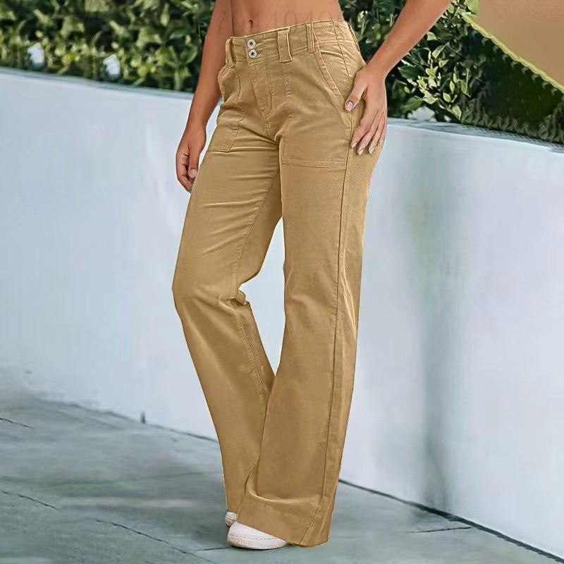 Women's Lightweight Bootcut Sports Pants – White S | AdriaPulse
