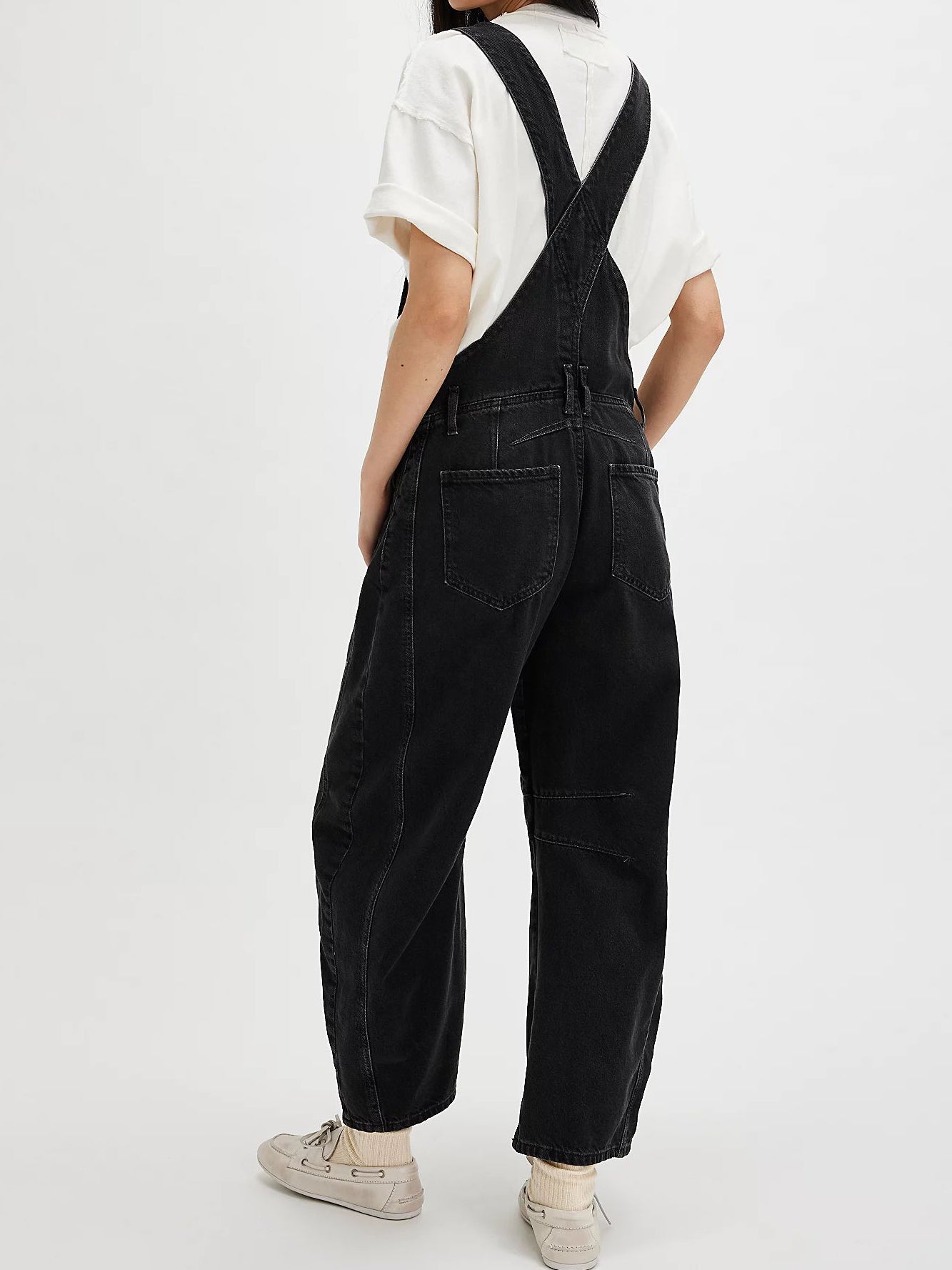 Casual Loose Denim Overalls with Pockets  | AdriaPulse