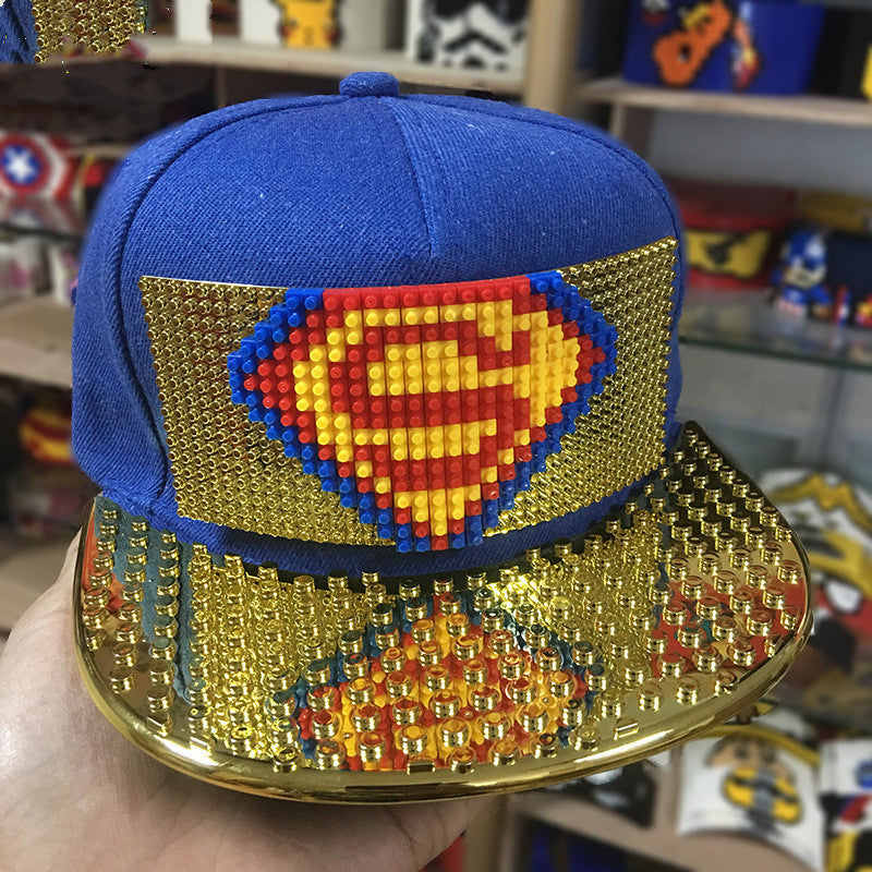 Building Block Puzzle Hat | Hip Hop Street Style Cap – Acrylic Brick Snapback