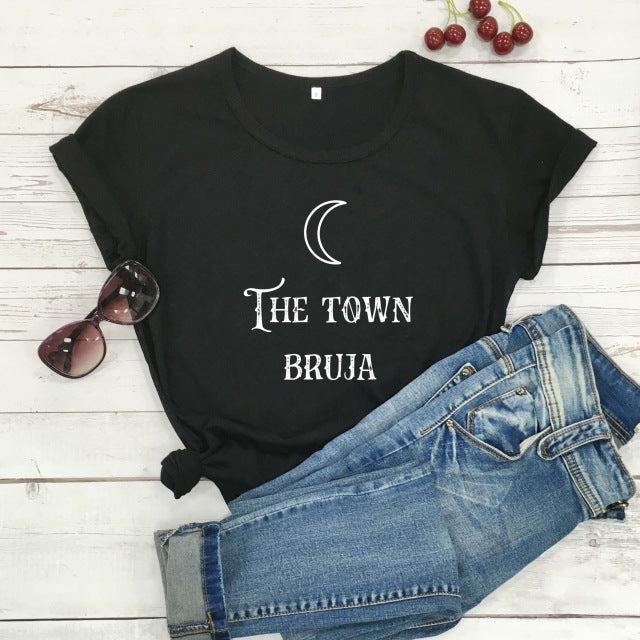 Baumwoll-T-Shirt mit Buchstabenprint | T-Shirt mit geradem Schnitt und Grafik – Unisex