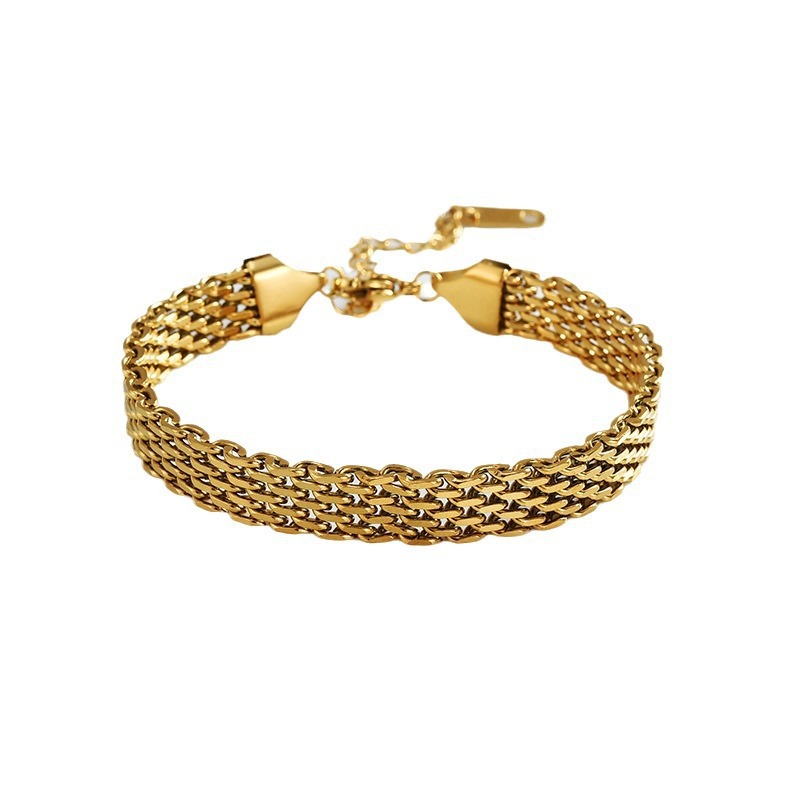 Damen Kettenarmband Business Casual Gold Silber Metall Armband Schmuck
