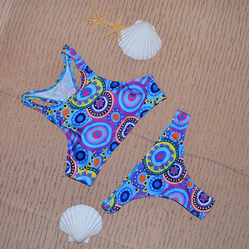 Circle Printed Bikini Swimsuit Set – Women's Swimwear