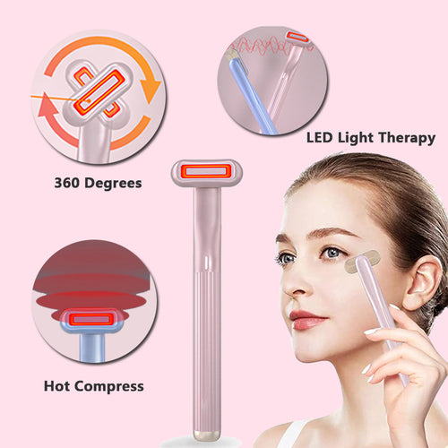 5-in-1 Skincare Wand Black — Microcurrent Red LED | AdriaPulse