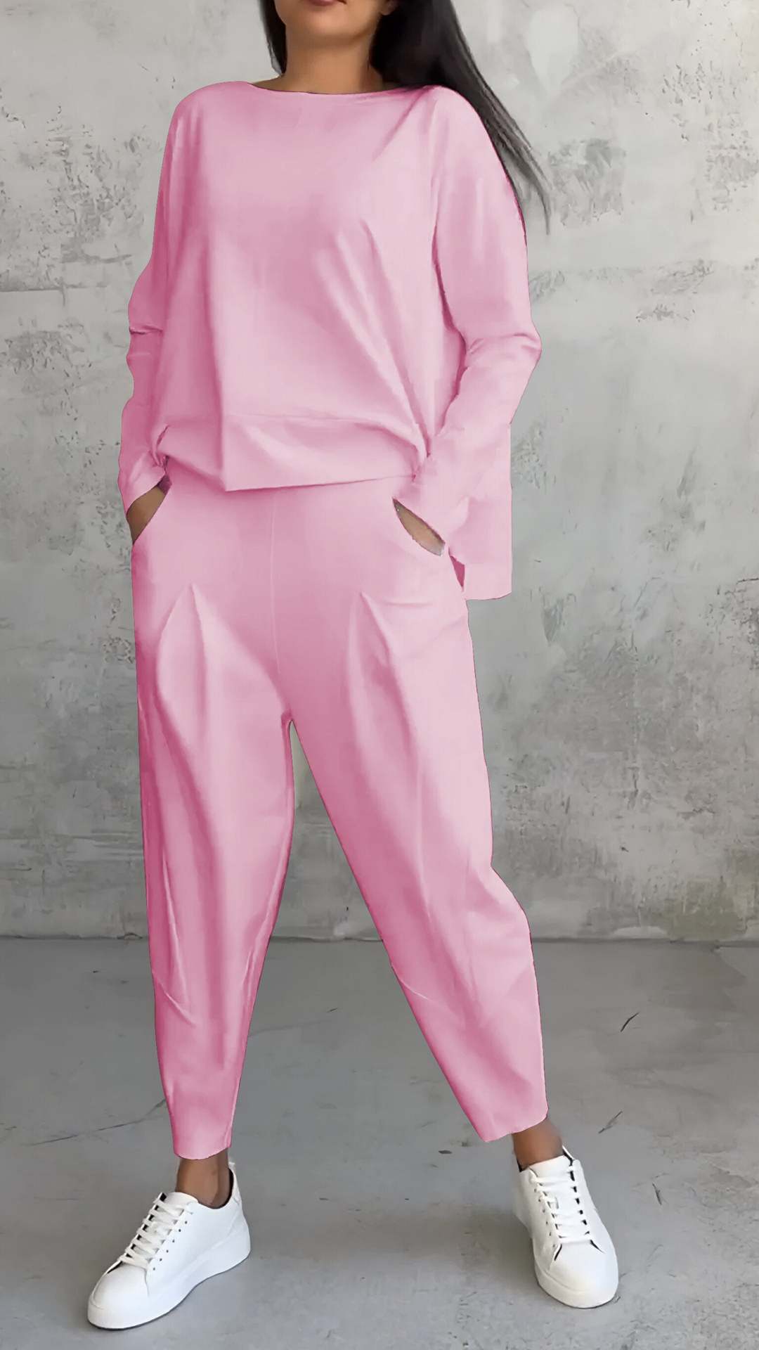 Women's Raglan Sleeve Top & Harem Pants Set – Casual Pocket Co-ord