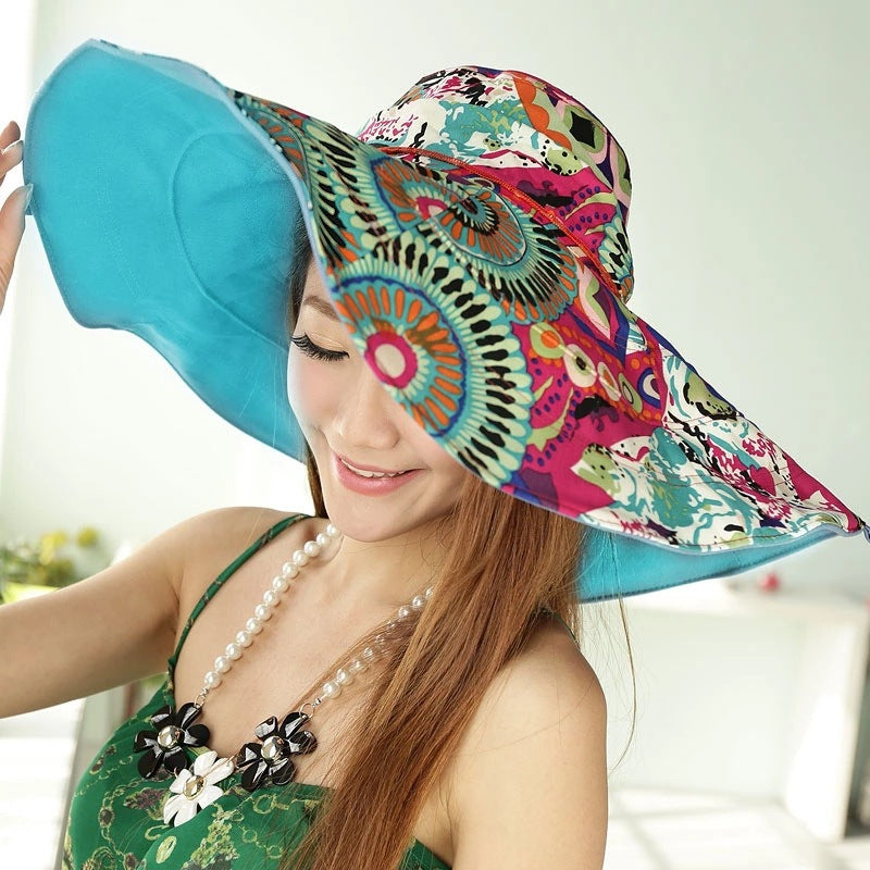 Women's Cotton Visor Beach Hat – Lightweight Open-Crown Sun Visor Cap