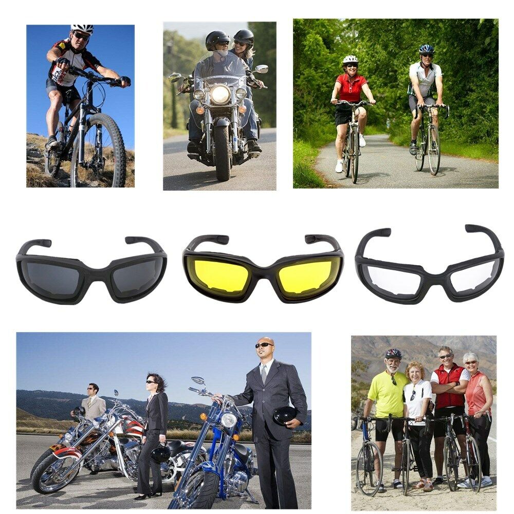 Motorcycle Riding Glasses – 3 Pairs UV400 Wind Resistant Biker Sunglasses