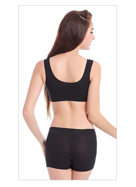 Plus Size Wire-Free Cotton Bra With Removable Padding