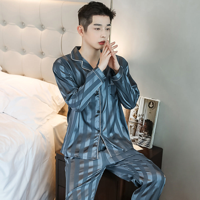Couples Ice Silk Pajama Set – Soft Cotton Loungewear for Women & Men – AdriaPulse"