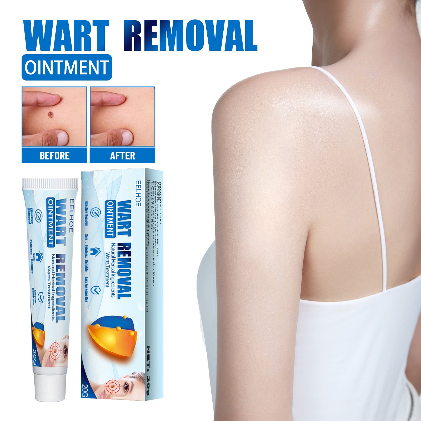 "EELHOE Wart Blemish Removal Cream Borneol Honeysuckle – AdriaPulse"