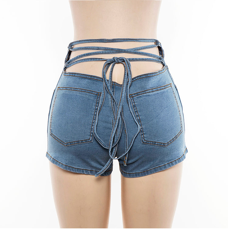 Shorts en jean taille haute pour femme – Short en jean bleu classique | Style de tous les jours