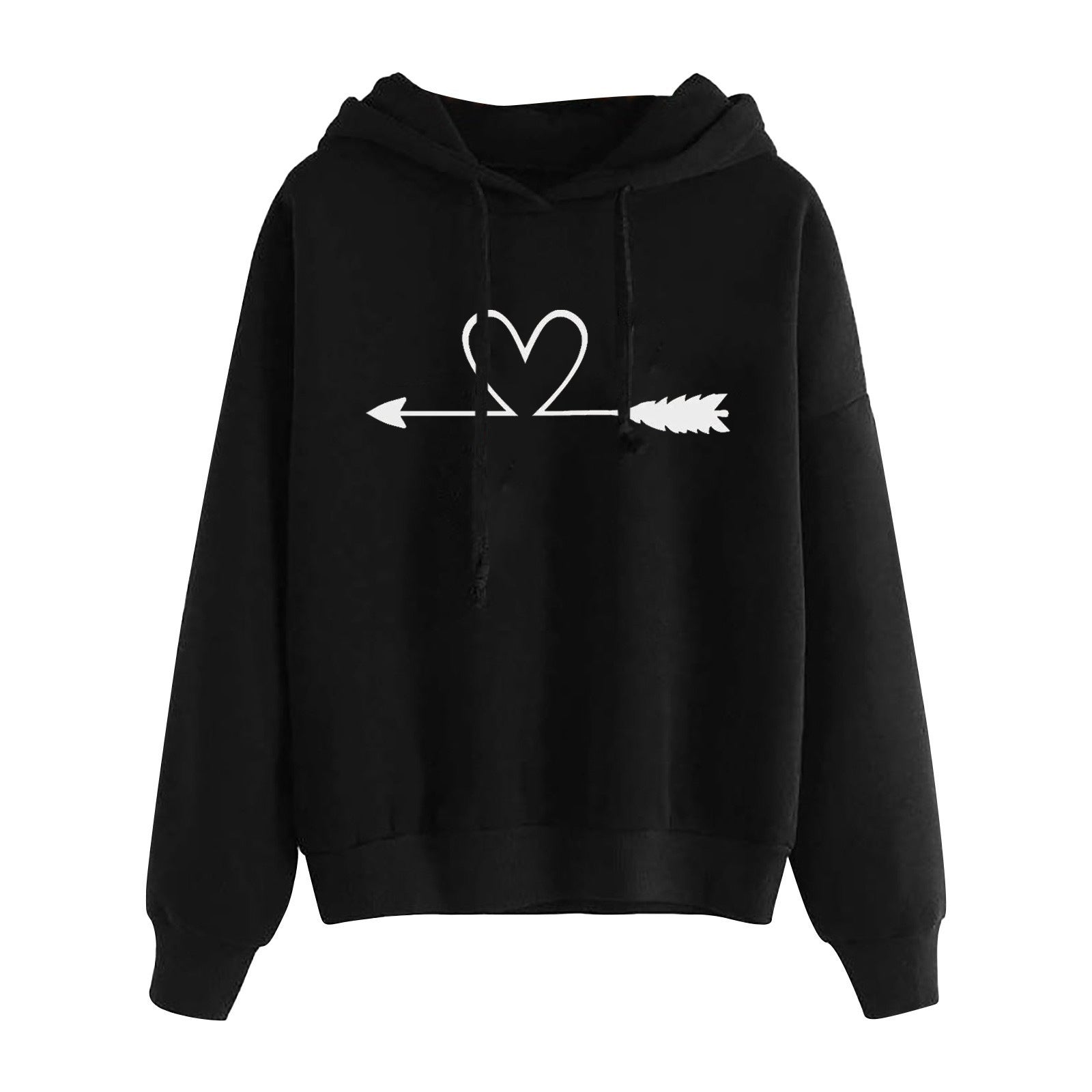 Sweat-shirt imprimé à manches longues | Haut décontracté ample – Collection automne-hiver femme