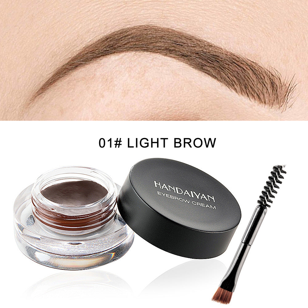 Waterproof Eyebrow Dye Cream Set – Long-Lasting Color with Brush & Jam
