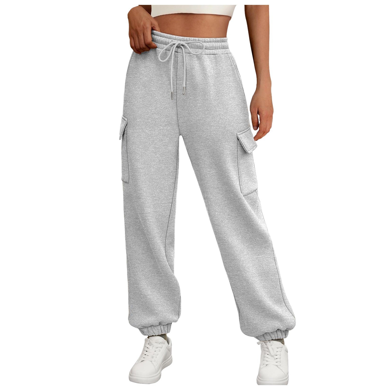 Women's Fleece Lined Baggy Jogger Sweatpants with Pockets