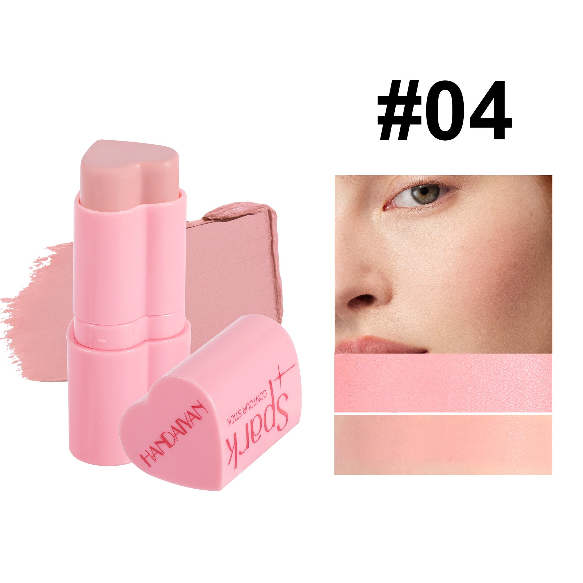Blush & Highlighter Contour Stick – Pearl & Matte Facial Brightener