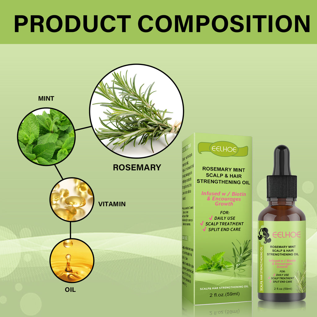 Rosemary Mint Hair Growth Oil – Natural Scalp Serum for Hair Loss & Regrowth | 59ml