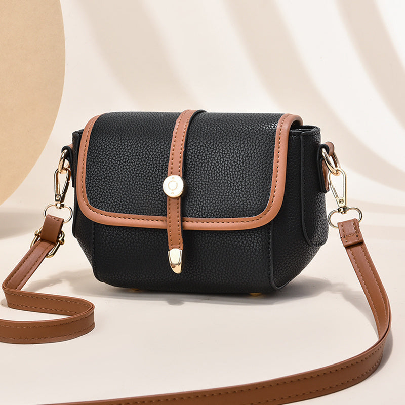 Fashion PU Leather Shoulder Bag for Women – Compact Everyday Handbag