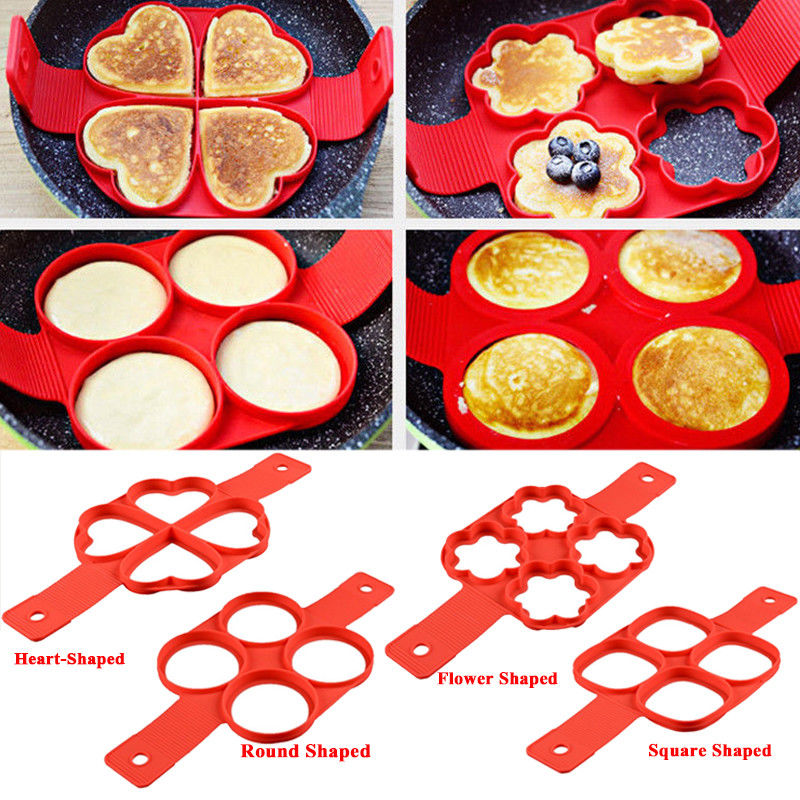 Silicone Egg & Pancake Ring Mold – Non-Stick Breakfast Cooking Tool