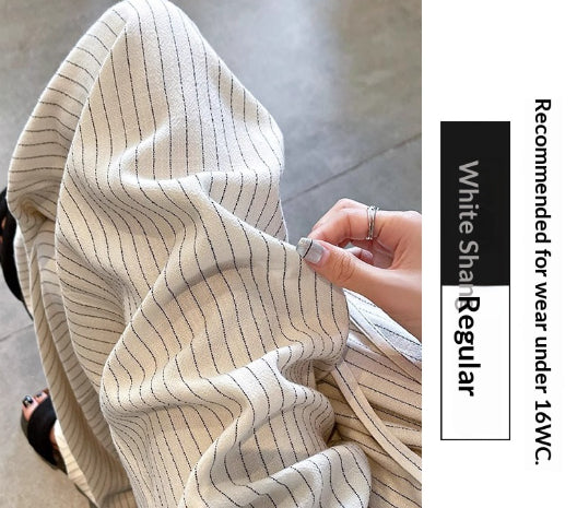 White Conventional Style Wide-Leg Pants – AdriaPulse