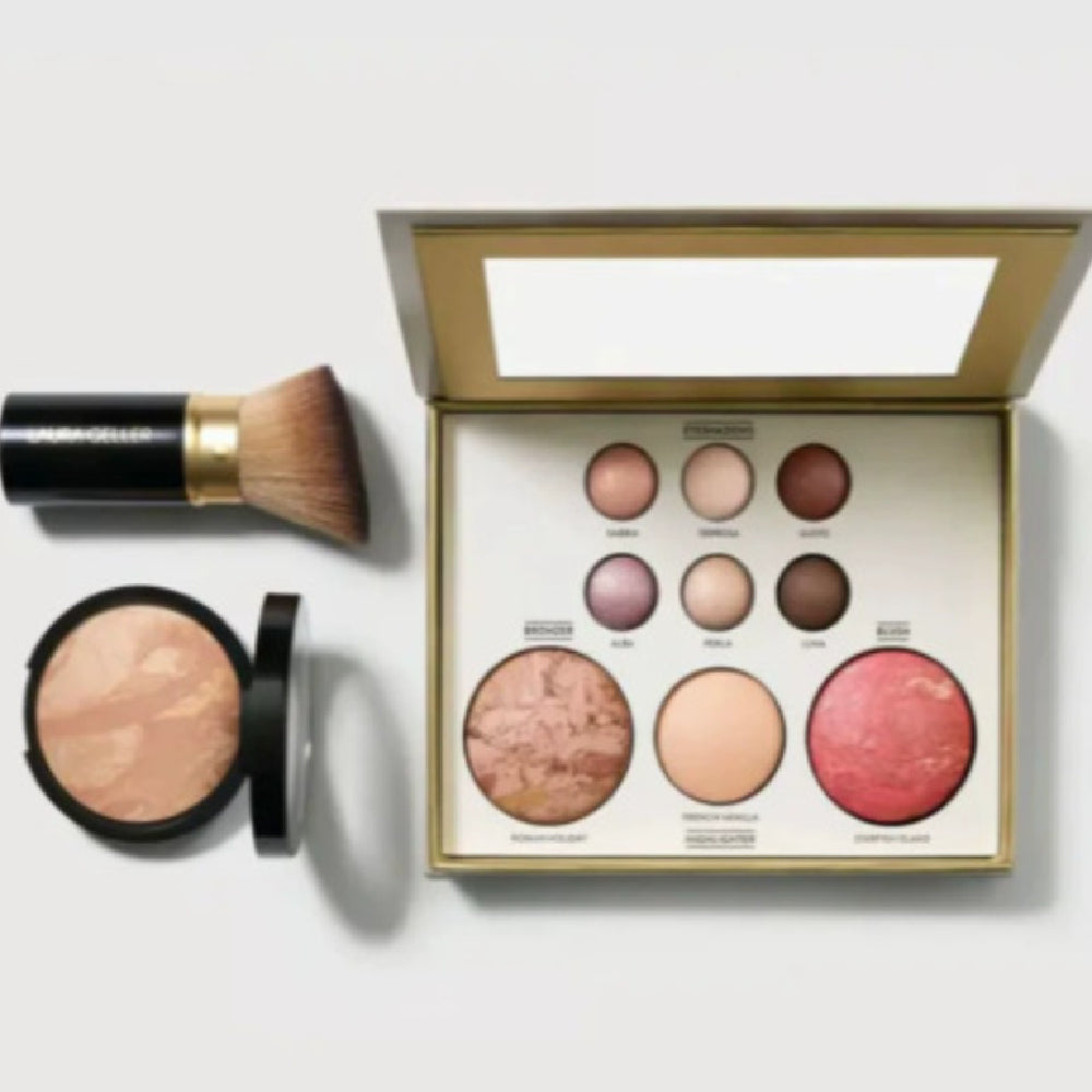 Gilded All-in-One Makeup Palette Eyeshadow Blush Foundation – AdriaPulse