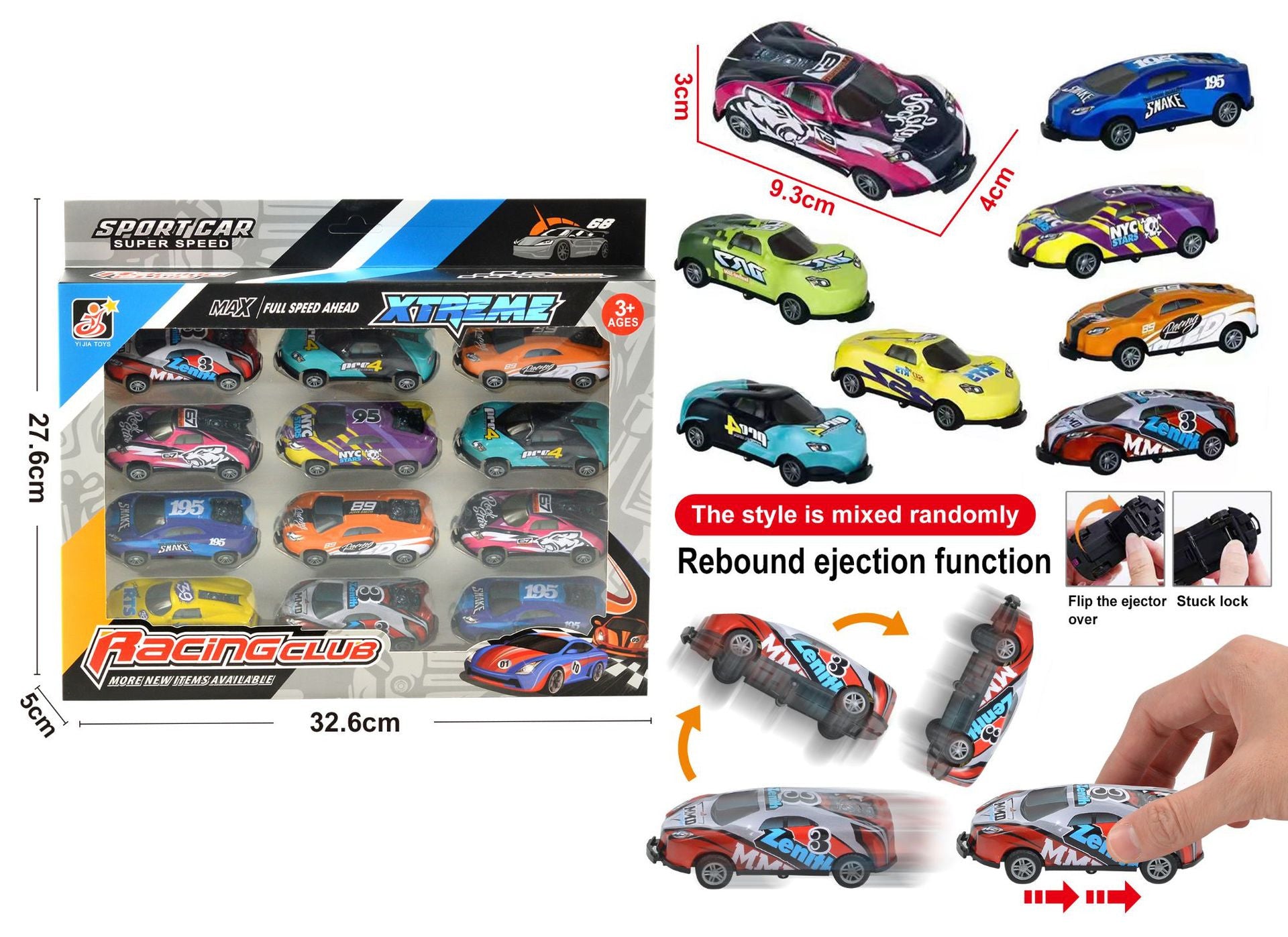 Flip Stunt Pull-Back Alloy Racing Cars – Kids Toy Set (6 / 8 / 12 pcs)