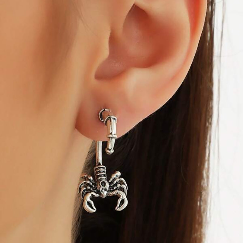 Scorpion Stud Earrings – Electroplated Alloy Geometric Unisex Jewelry