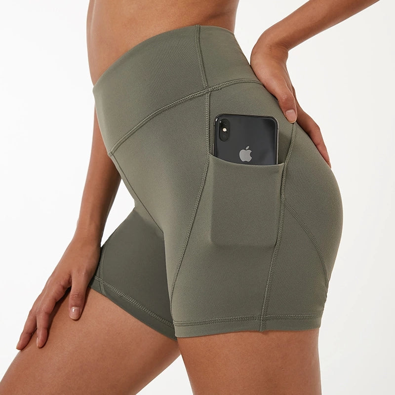 Kurze Sporthose mit hoher Taille