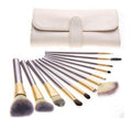 Persian Makeup Brush Set – Rice White & Champagne Handle Professional Brushes | 12 / 18 / 24 Piece