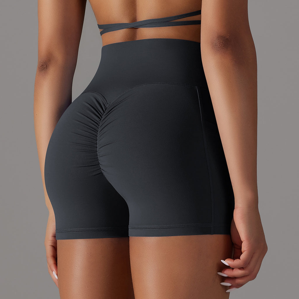 Short de yoga avec poche pour téléphone | Short de fitness pour femmes anti-humidité