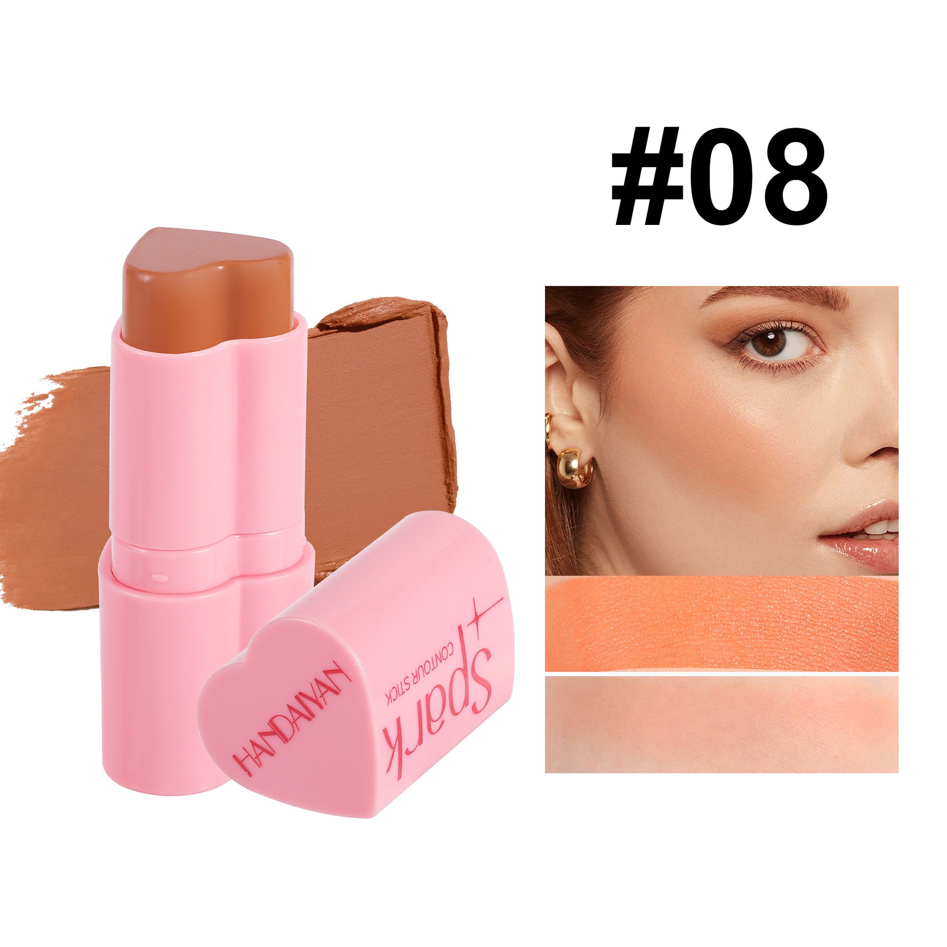 Blush & Highlighter Contour Stick – Pearl & Matte Facial Brightener