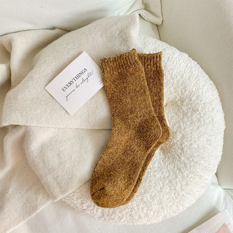 Damen Winter Verdicken Thermische Wolle Tube Socken