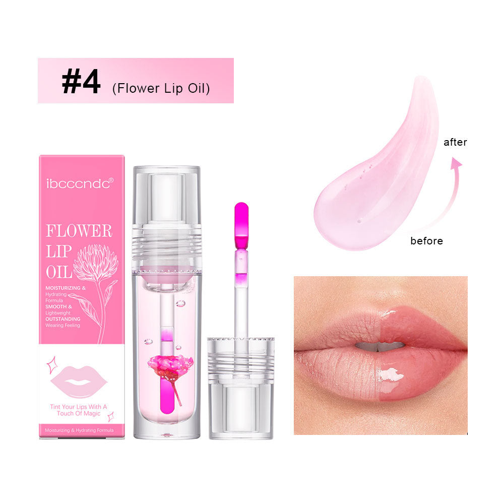 Flower Color Changing Lip Oil – Moisturizing Jelly Lip Gloss