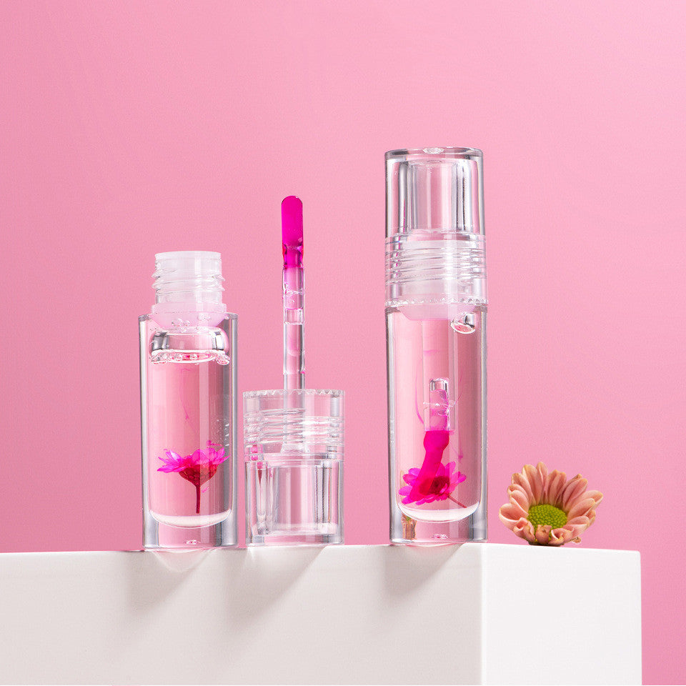 Flower Color Changing Lip Oil – Moisturizing Jelly Lip Gloss