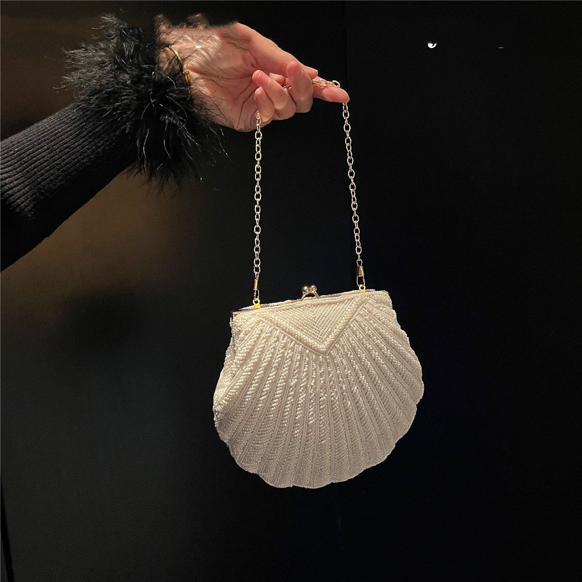 Muschelförmige Umhänge-Schultertasche für Damen