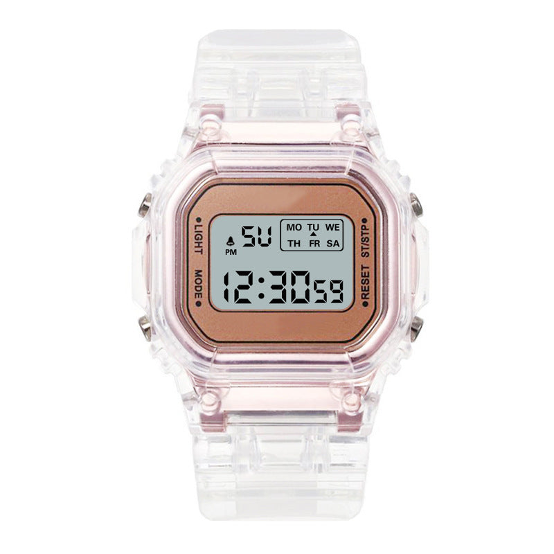 Transparent Square Wristwatch