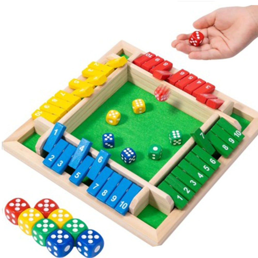Shut the Box – Wooden Flip Card Number Board Game