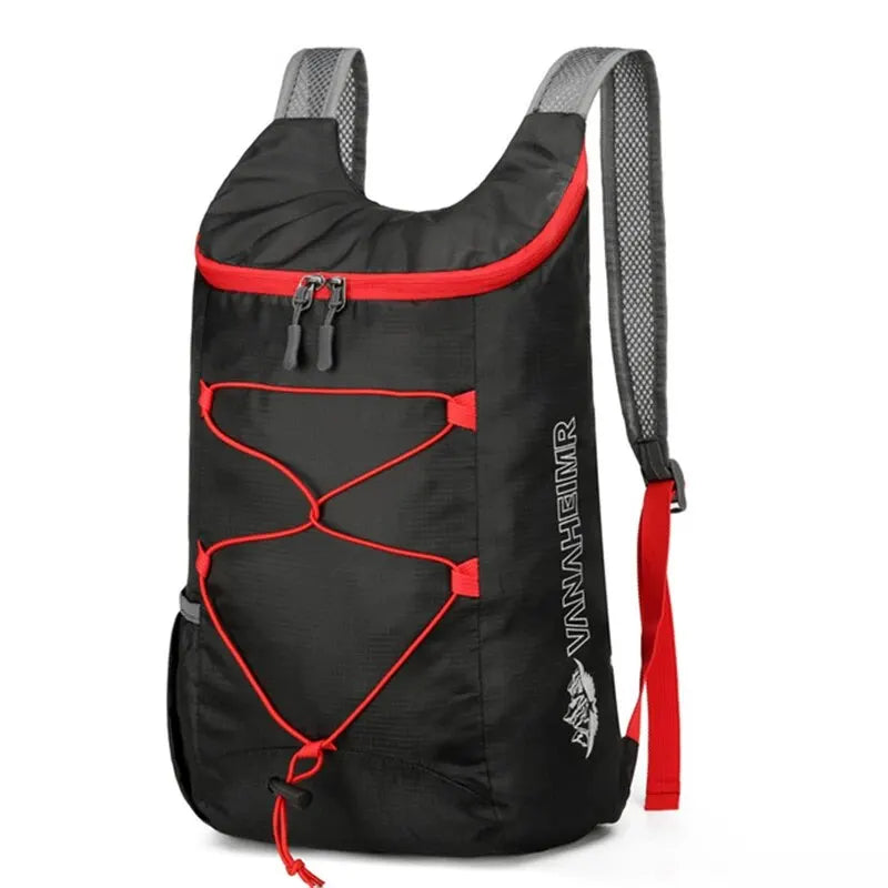 Multifunktionaler Outdoor Faltrucksack aus hochdichtem, leichtem und wasserdichtem Nylon-Gewebe, Sporttasche für Camping, Wandern, Reisen